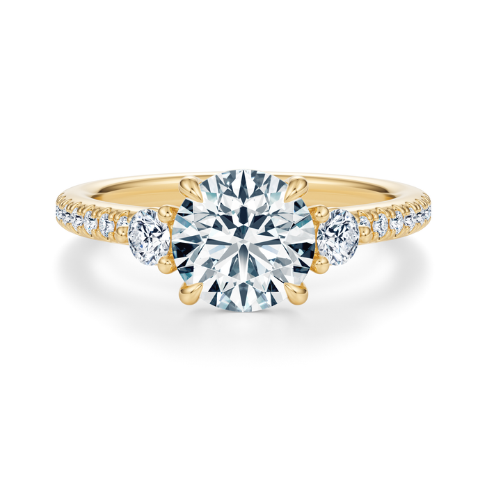 6-Prong Pavé Diamond Engagement Ring Setting – Allure Diamonds
